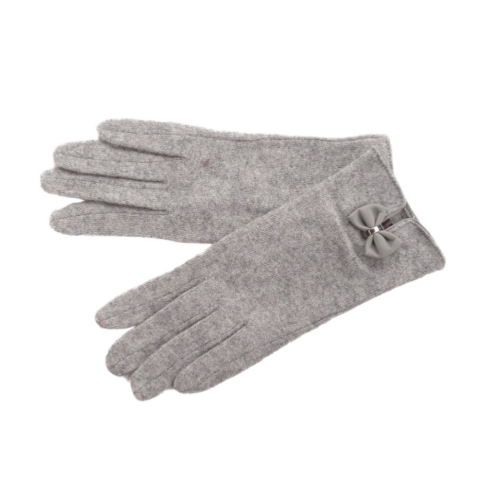 Elegant Gray Women's Wool Blend Gloves ✨